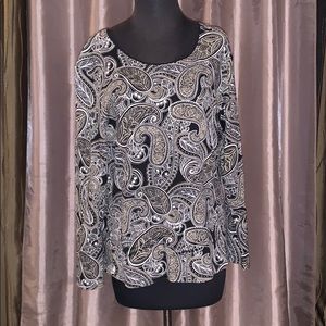 Karen Scott paisley print long sleeve